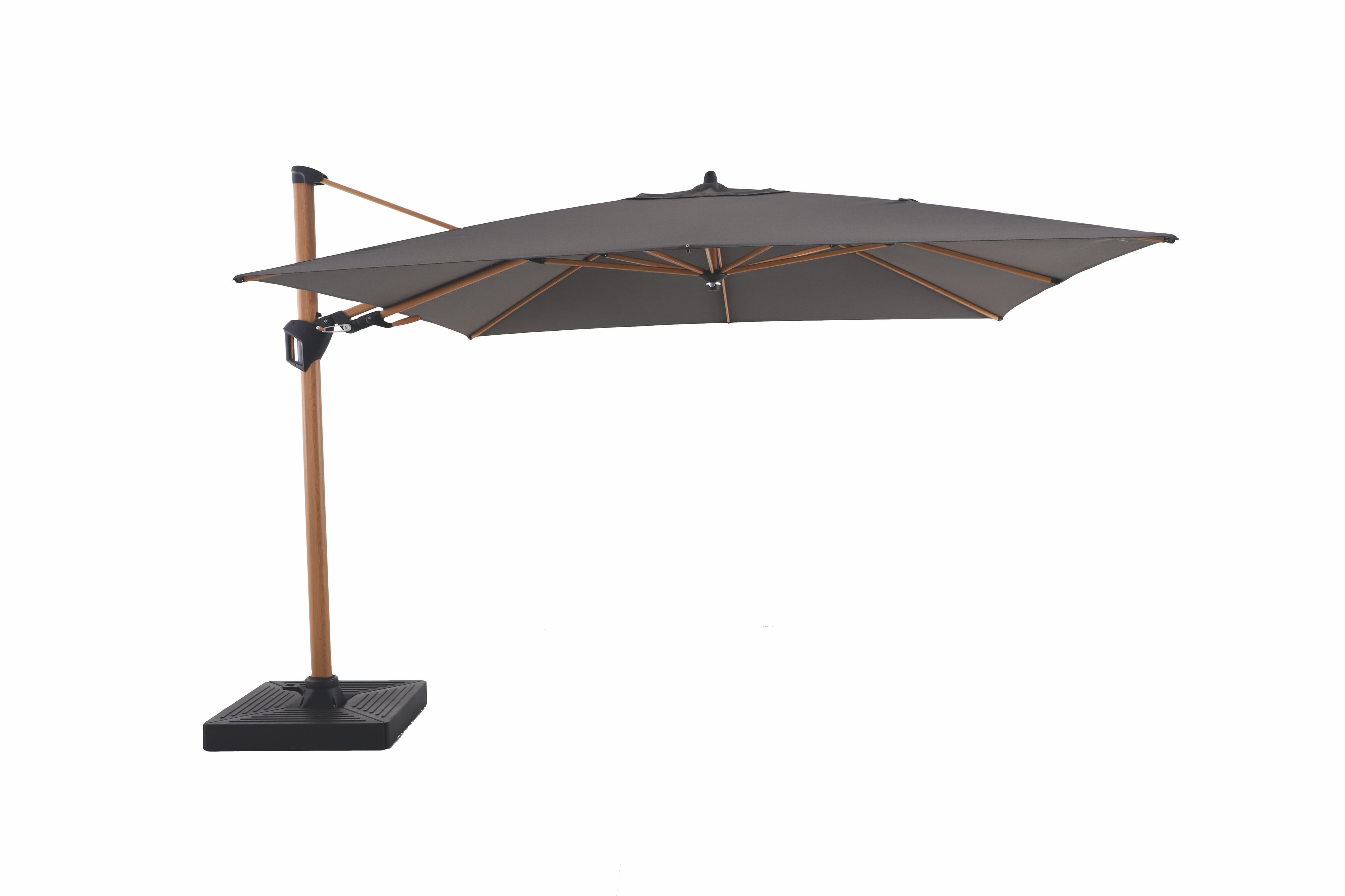 NAXOS Hanging Parasol (Teak/Anthracite)