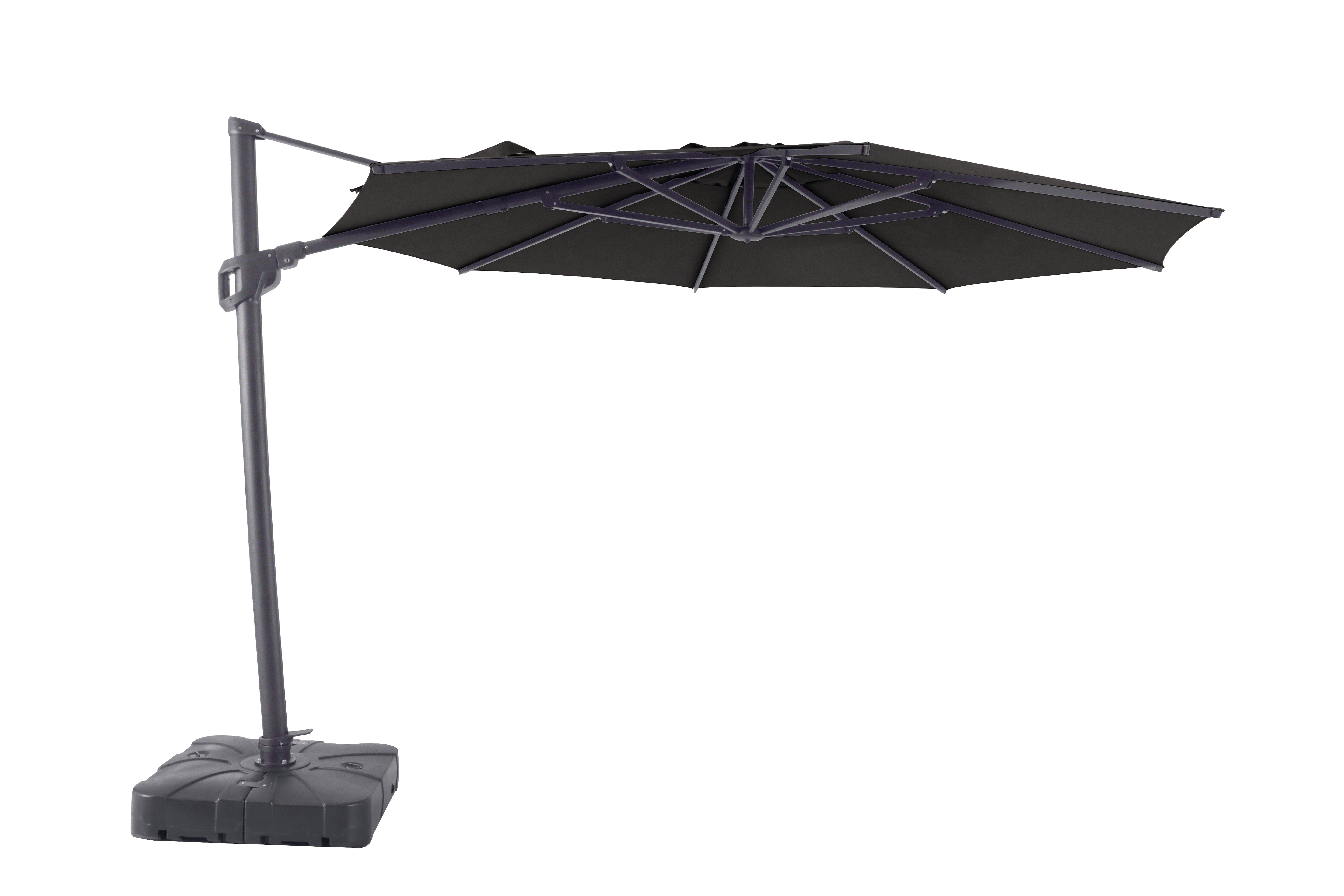 BAROS Round Hanging Umbrella, dia. 3m, Anthracite